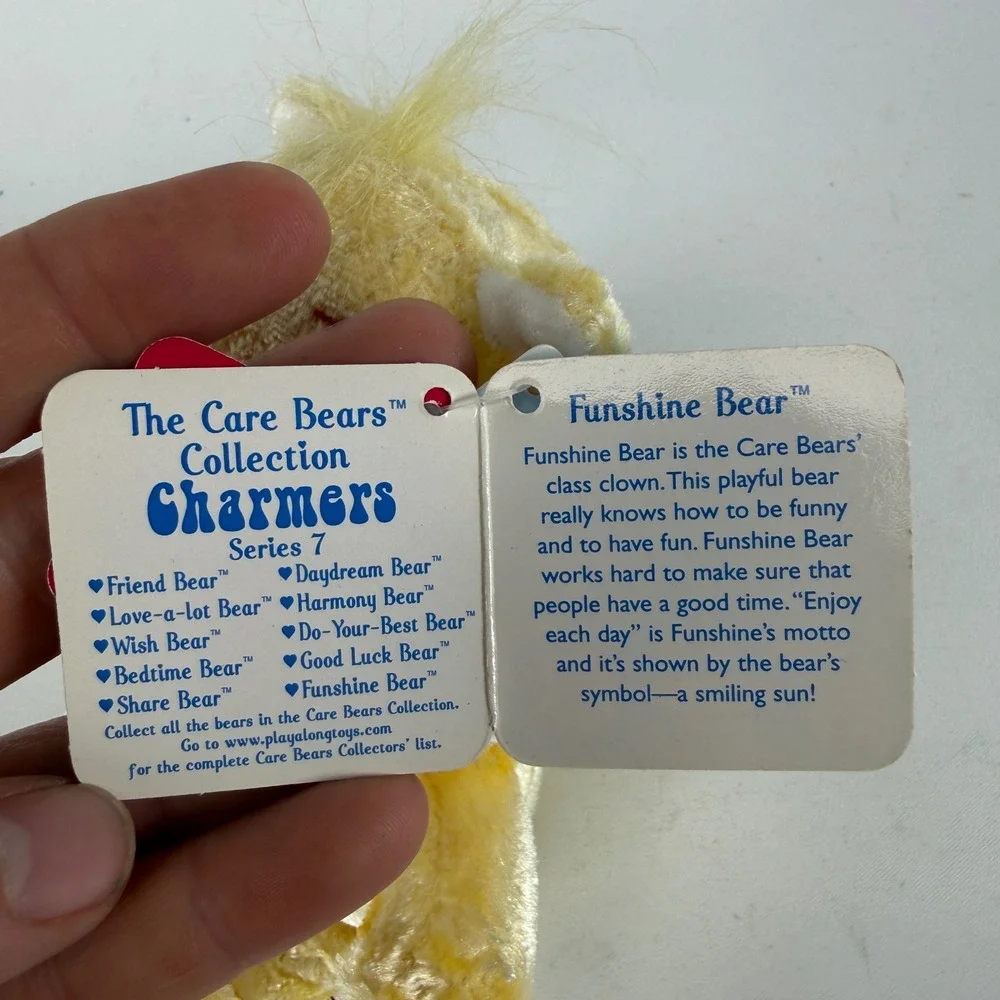 Care Bears Funshine Bear Plush Special Edition Charmers Series 7 2004 30560
